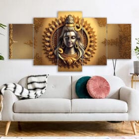 Mahadev Hindu Canvas Wallboard