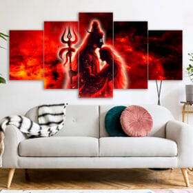Mahadev Hindu Religious Canvas Wallboard