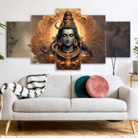 Mahadev Hindu Canvas Wallboard