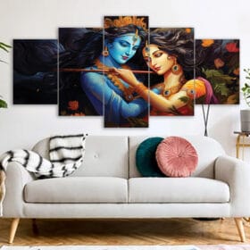 Radha Krishna Devotional Canvas Wallboard