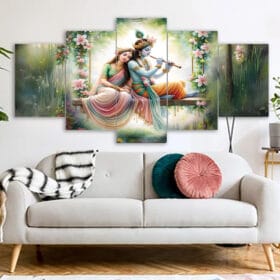 Radha Krishna Spiritual Canvas